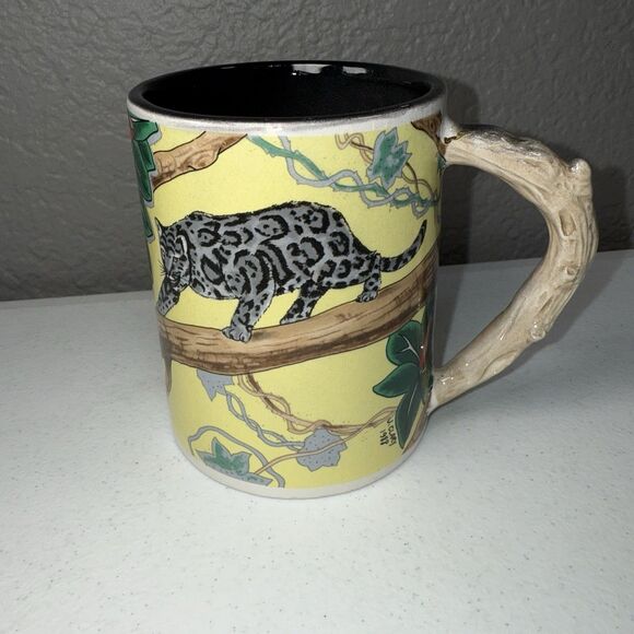 Vintage Five & Dime Black Spotted Snow Leopard Mug Cup 1988 #4068 RARE - Picture 6 of 8